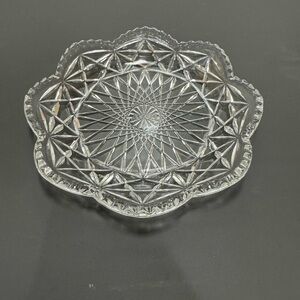 Elegant Crystal Cut Glass Plate